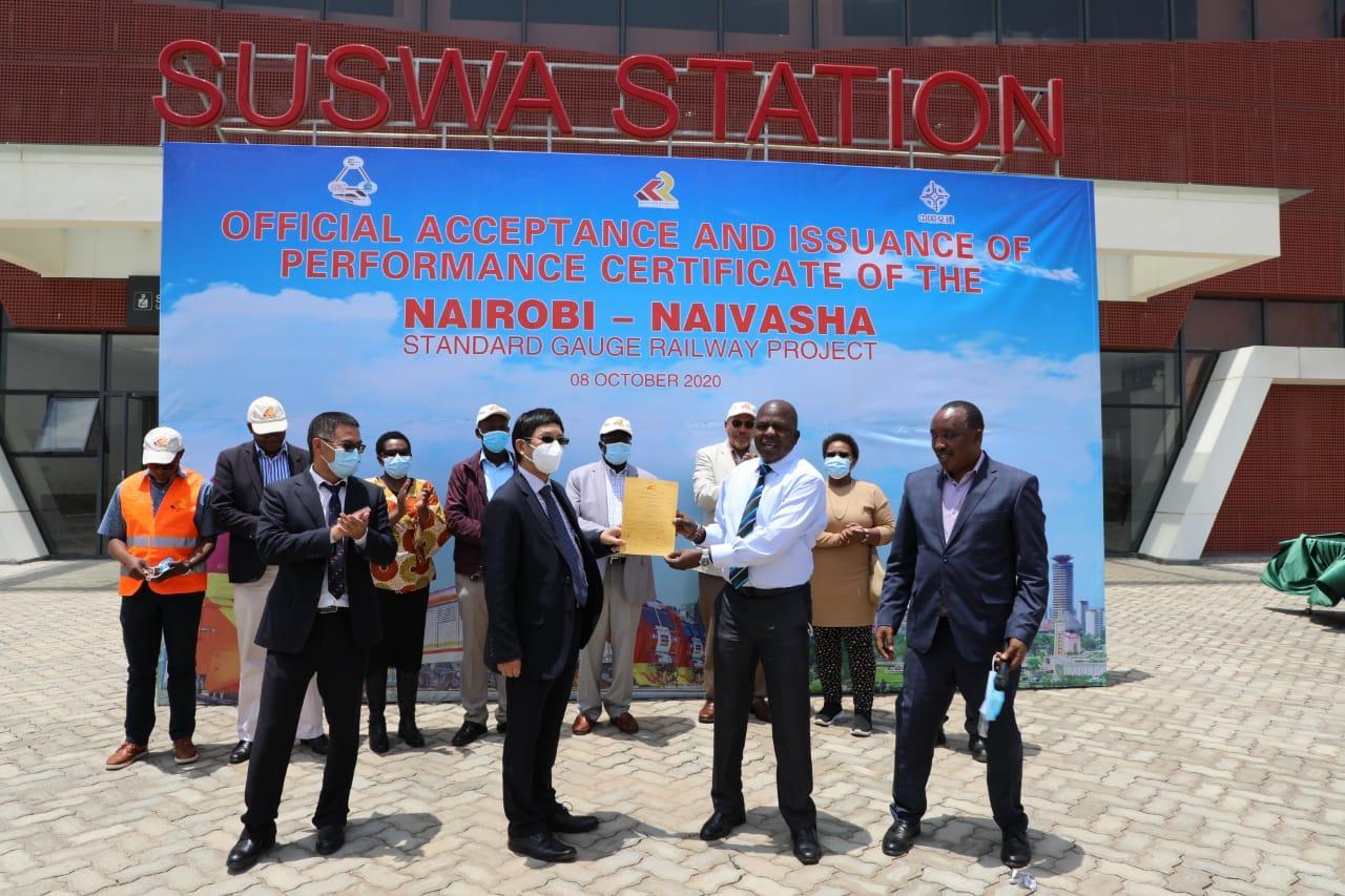 Kenya Railways Official Acceptance Of The Completed Works Phase 2A SGR Project