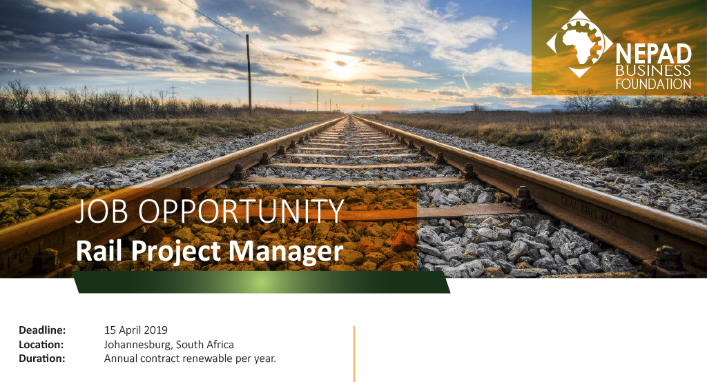 JOB OPPORTUNITY - Infrastructure Desk: Rail Specialist/Project Manager