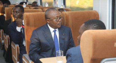President of Guinea-Bissau Visits TRC to Observe SGR Railway Activities